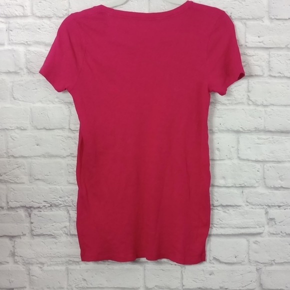 J. Crew Factory SM Vintage Cotton Crew Neck T-shirt Pink Small S - Picture 3 of 5